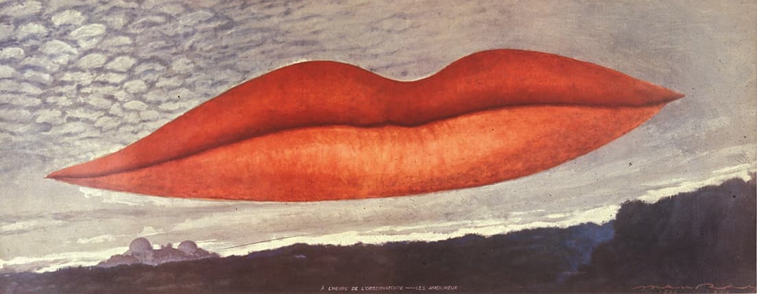 《天文台の時刻に―恋人たち》　1934/1967年　リトグラフ（多色）　個人蔵 / Photo Marc Domage, Courtesy Association Internationale Man Ray, Paris / © MAN RAY 2015 TRUST / ADAGP, Paris &amp; JASPAR, Tokyo, 2021 G2374