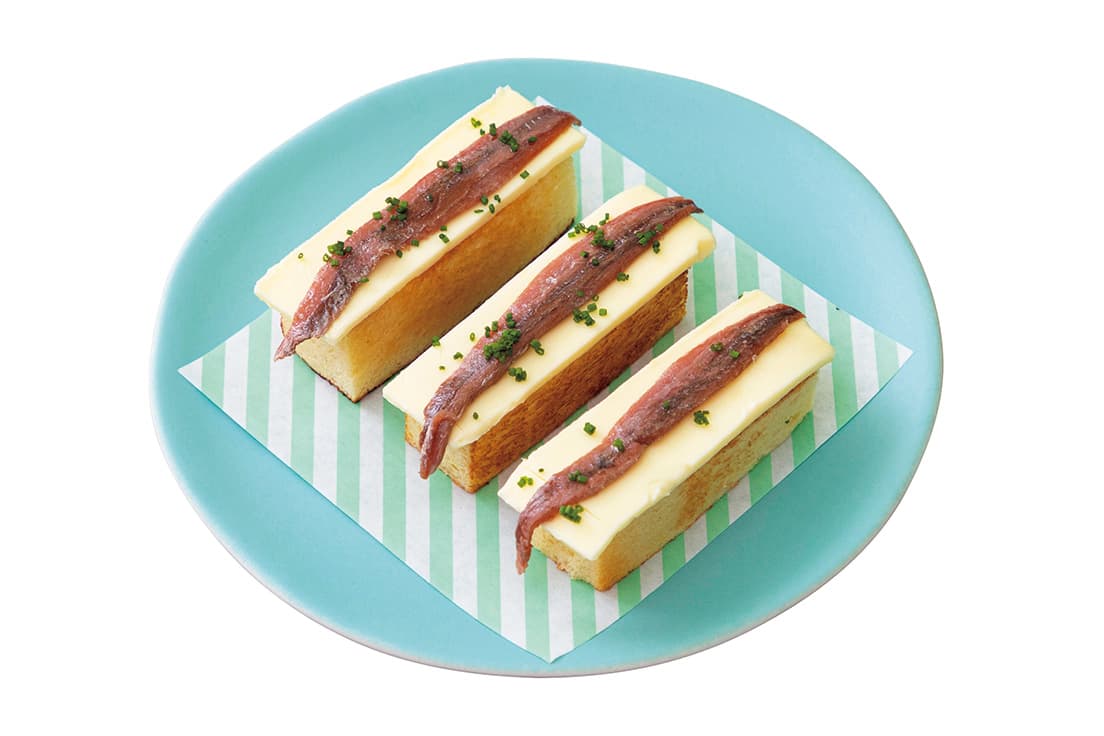 アンチョビフィレとバターのブリオッシュ1,100円。