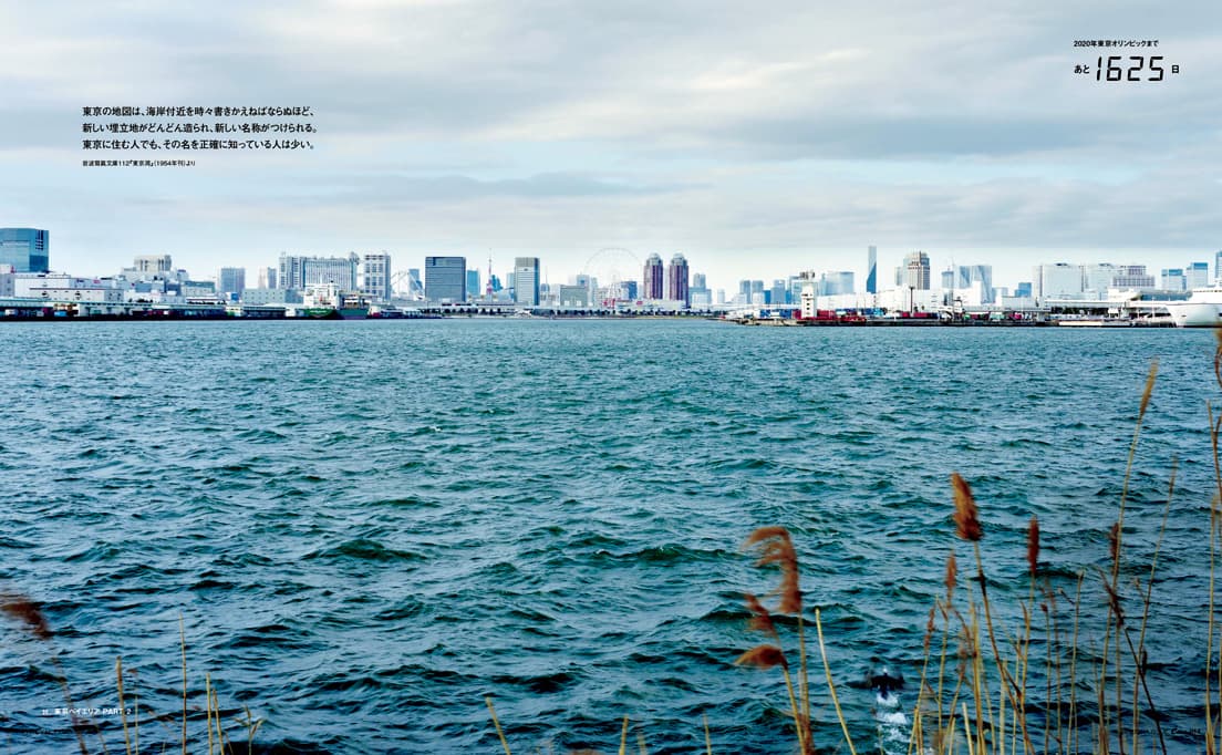 東京ベイエリア　東京オリンピックは湾岸エリアの再開発の側面も。この〈海の森公園〉は撮影時にはまだ管轄区さえ決まってなかった。