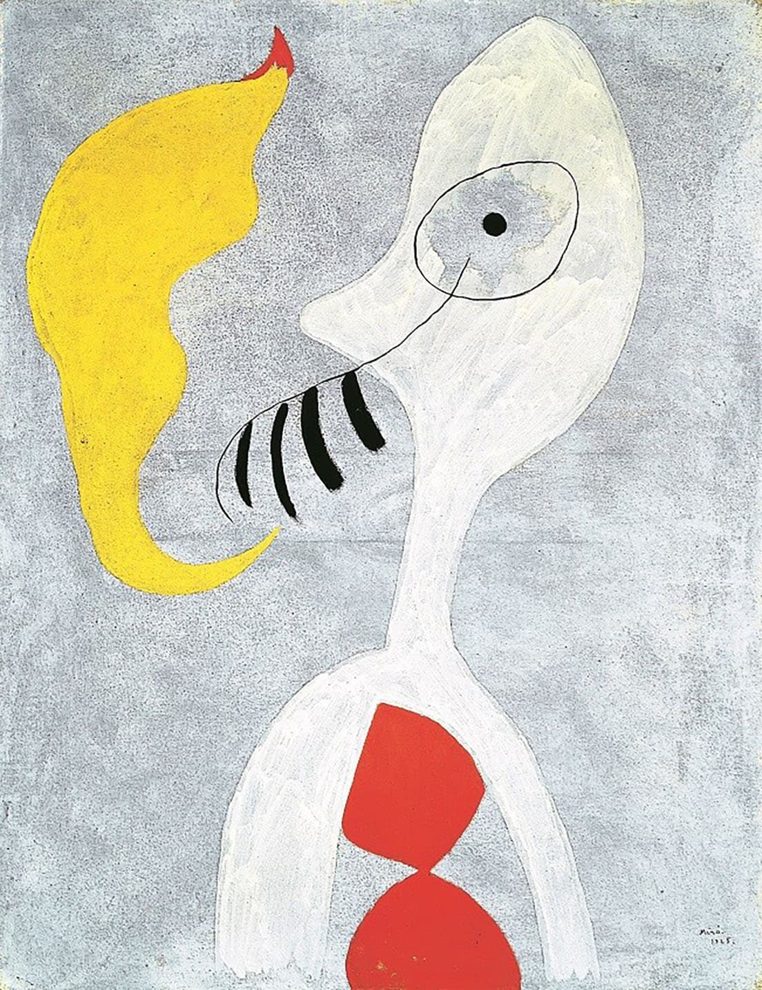 ジュアン・ミロ 《絵画(パイプを吸う男)》1925年　油彩、キャンバス　富山県美術館　(c)  Successió Miró / ADAGP, Paris &amp; JASPAR, Tokyo, 2021 E4304 