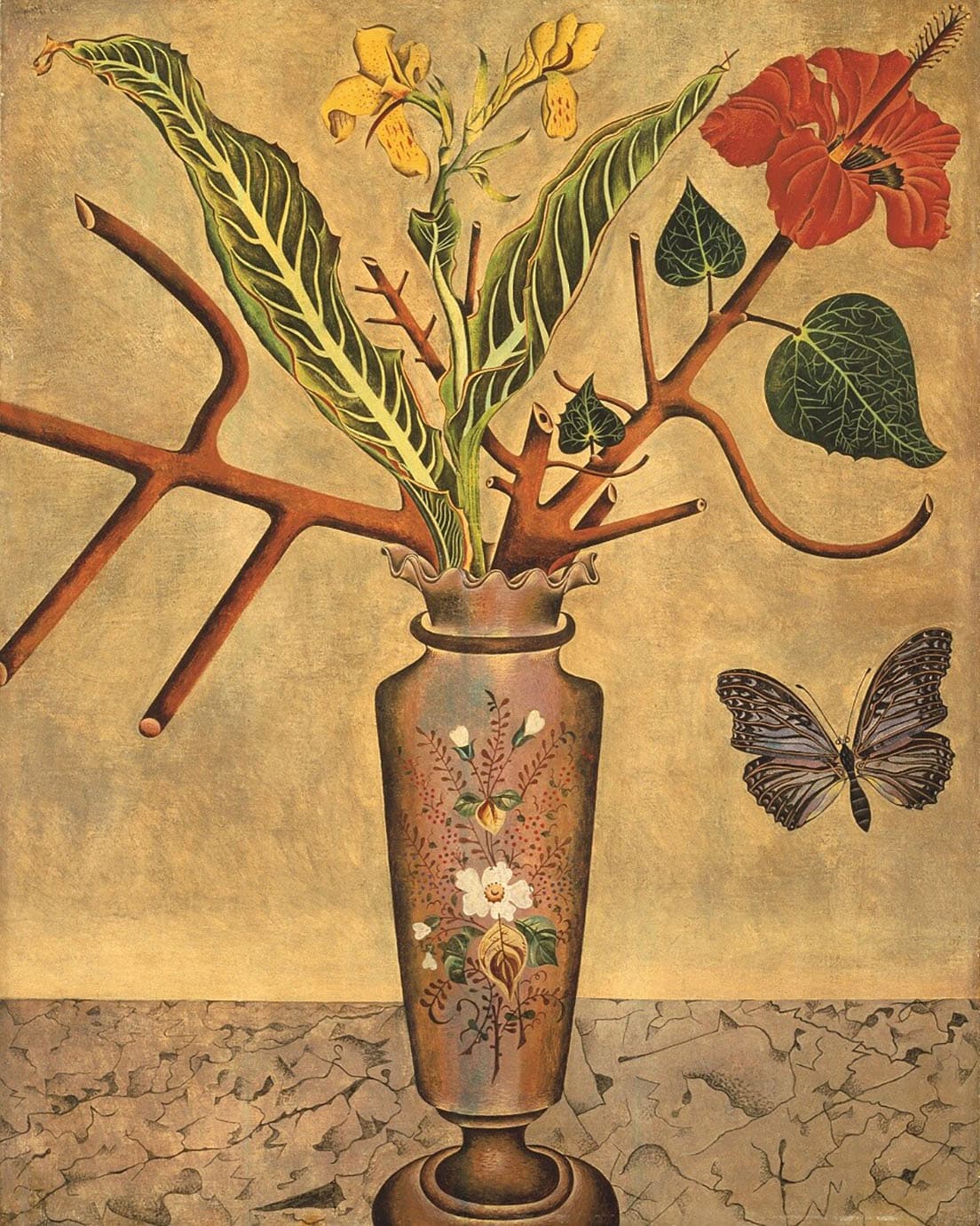 ジュアン・ミロ 《花と蝶》1922-23年　テンペラ、板　横浜美術館　(c) Successió Miró / ADAGP, Paris &amp; JASPAR, Tokyo, 2021 E4304