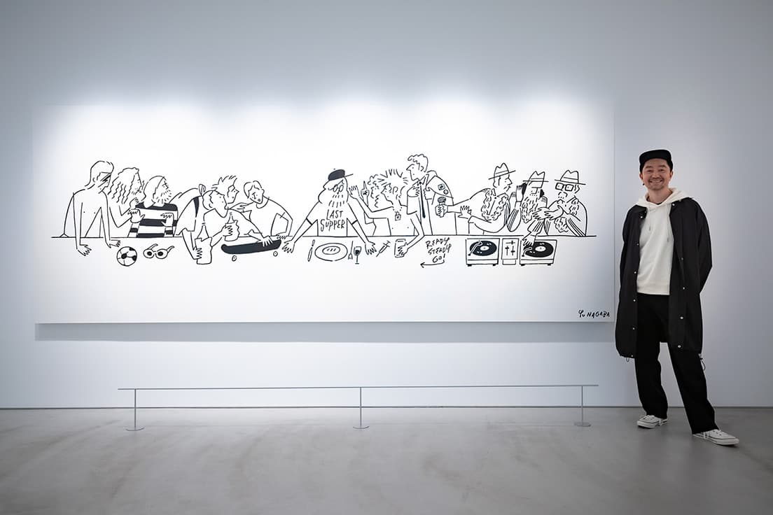 個展のタイトルでもある《The Last Supper》と長場。
