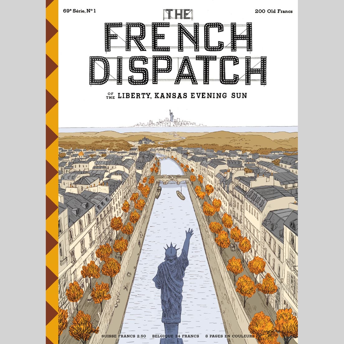 映画の舞台となる架空の雑誌『フレンチ・ディスパッチ』誌の表紙。モデルにしたのは、あの『ニューヨーカー』誌だ。