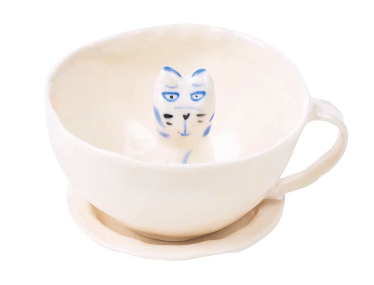 カップ＆ソーサー《青い猫のコーヒーカップ》13,200円。