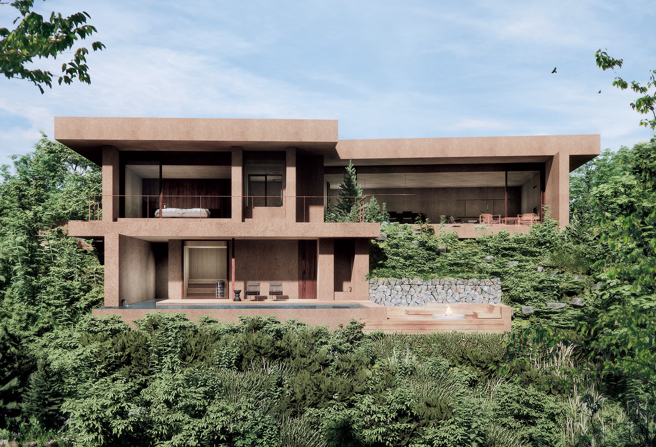〈NOT A HOTEL NASU / CAVE〉by SUPPOSE DESIGN OFFICE｜那須の自然を楽しみ尽くす、リラックスのための家。