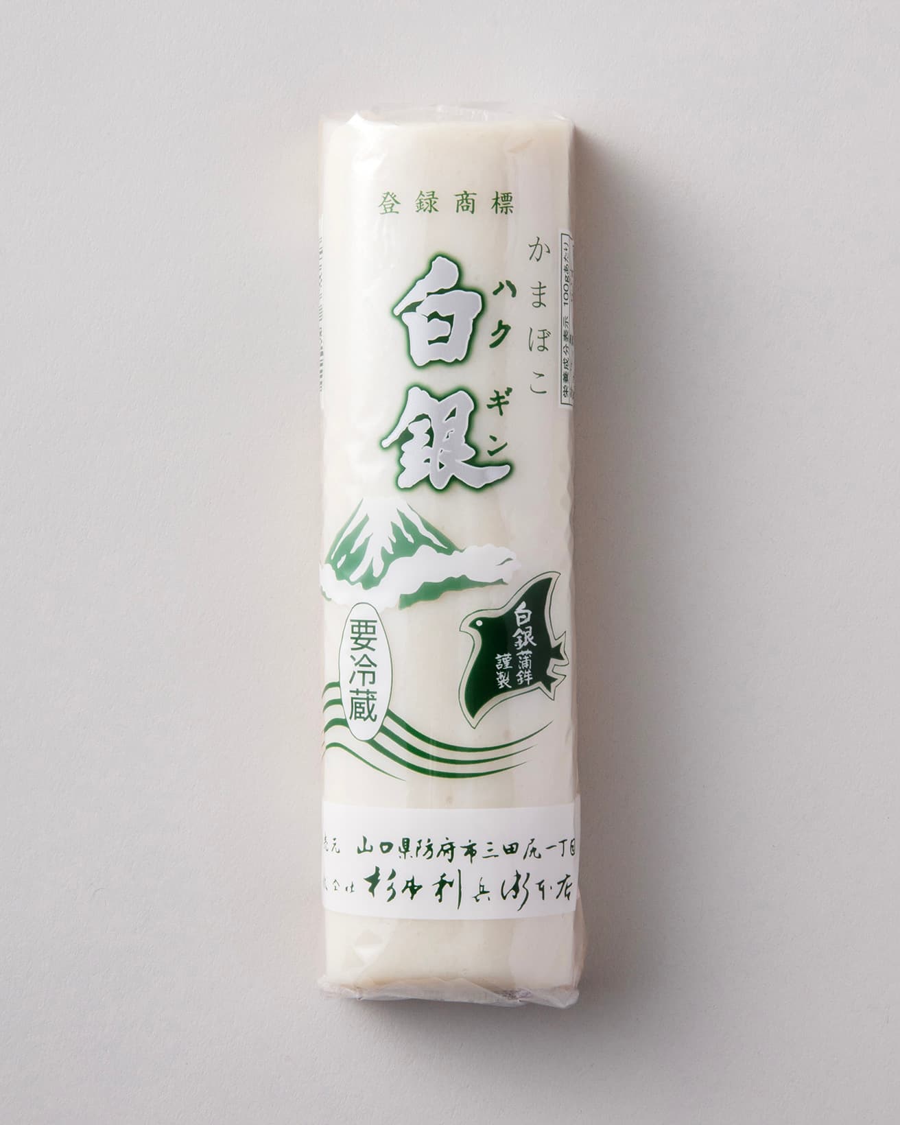 〈杉本利兵衛本店〉の《白銀》190g 810円。〈おいでませ山口館〉東京都中央区日本橋2-3-4  日本橋プラザビル1F TEL 03 3231 1863
