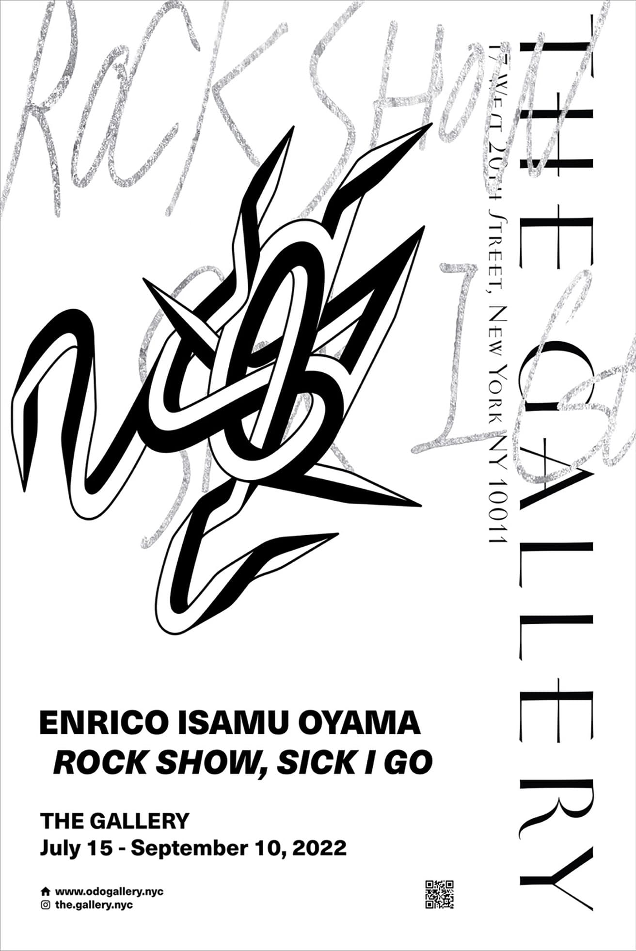 『Rock Show, Sick I Go』展のポスター（2022）。