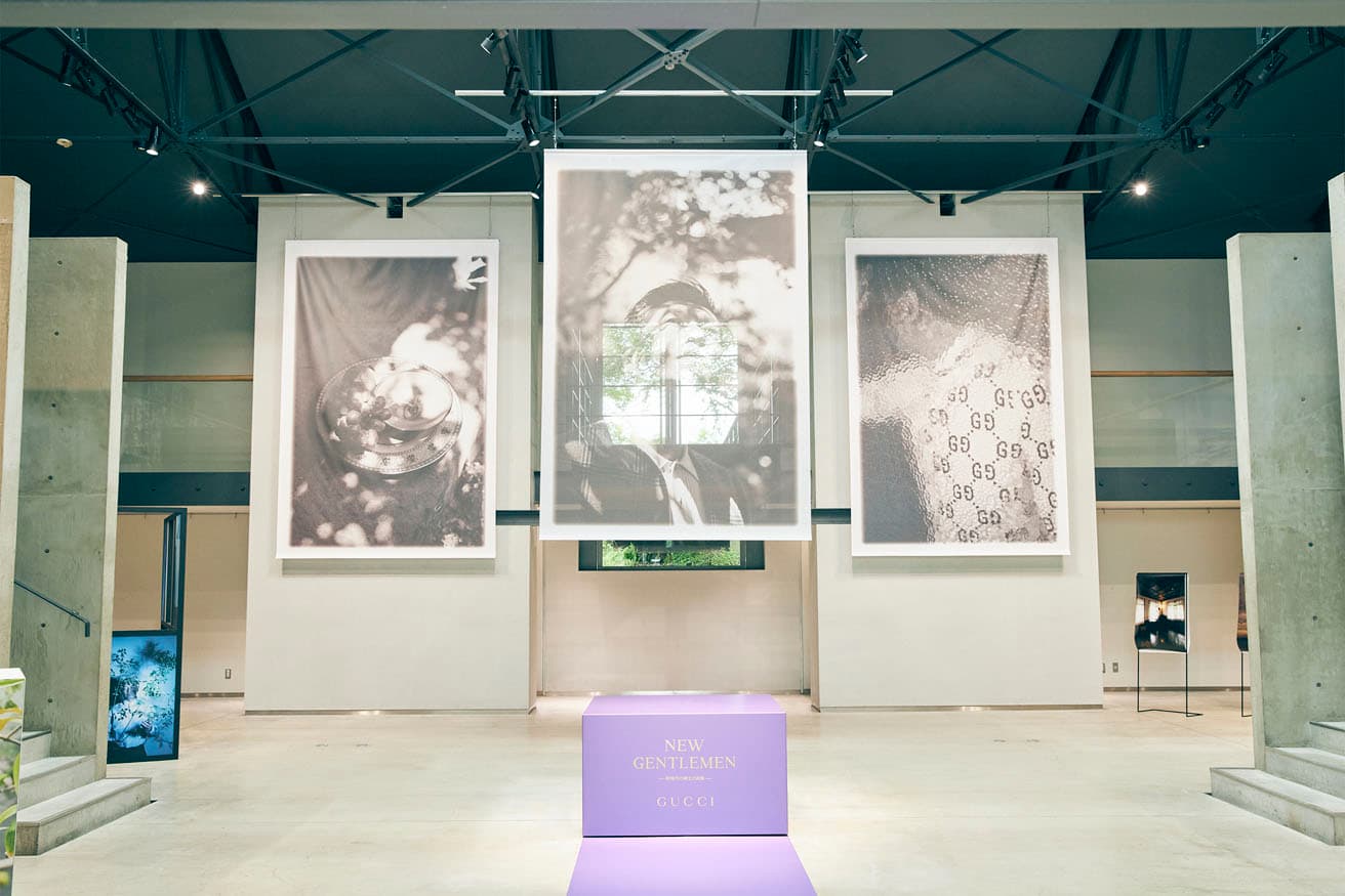 フェスティバルの会場となった〈MMoP〉にある〈御代田写真美術館〉で開催されているのは、メインスポンサーである〈グッチ〉による特別展示「NEW GENTLEMEN。
