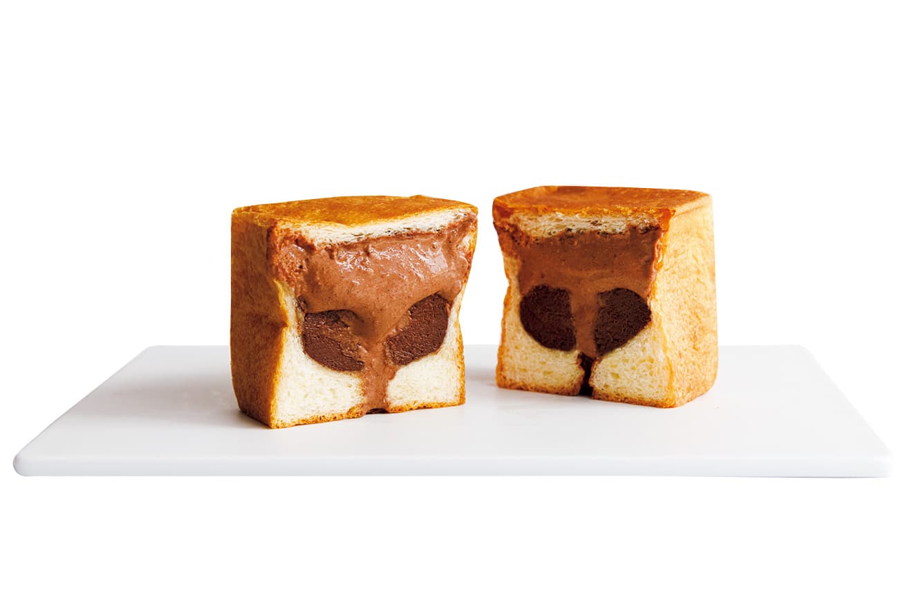 チョコレートクリームパン440円。2種のチョコレートカスタードが味わえるブリオッシュ。