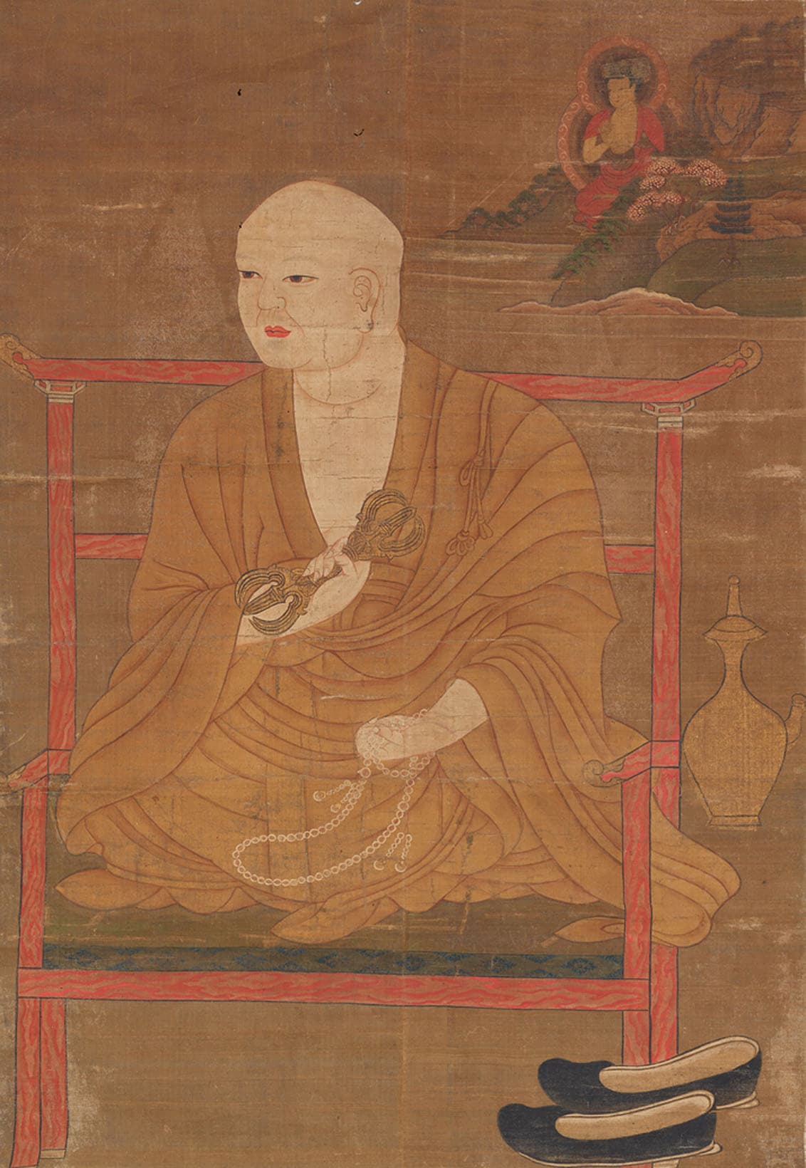 真言宗の宗祖、弘法大師像（室町時代・文安元年・1444年。展示期間：11月30日〜12月26日）智積院蔵。