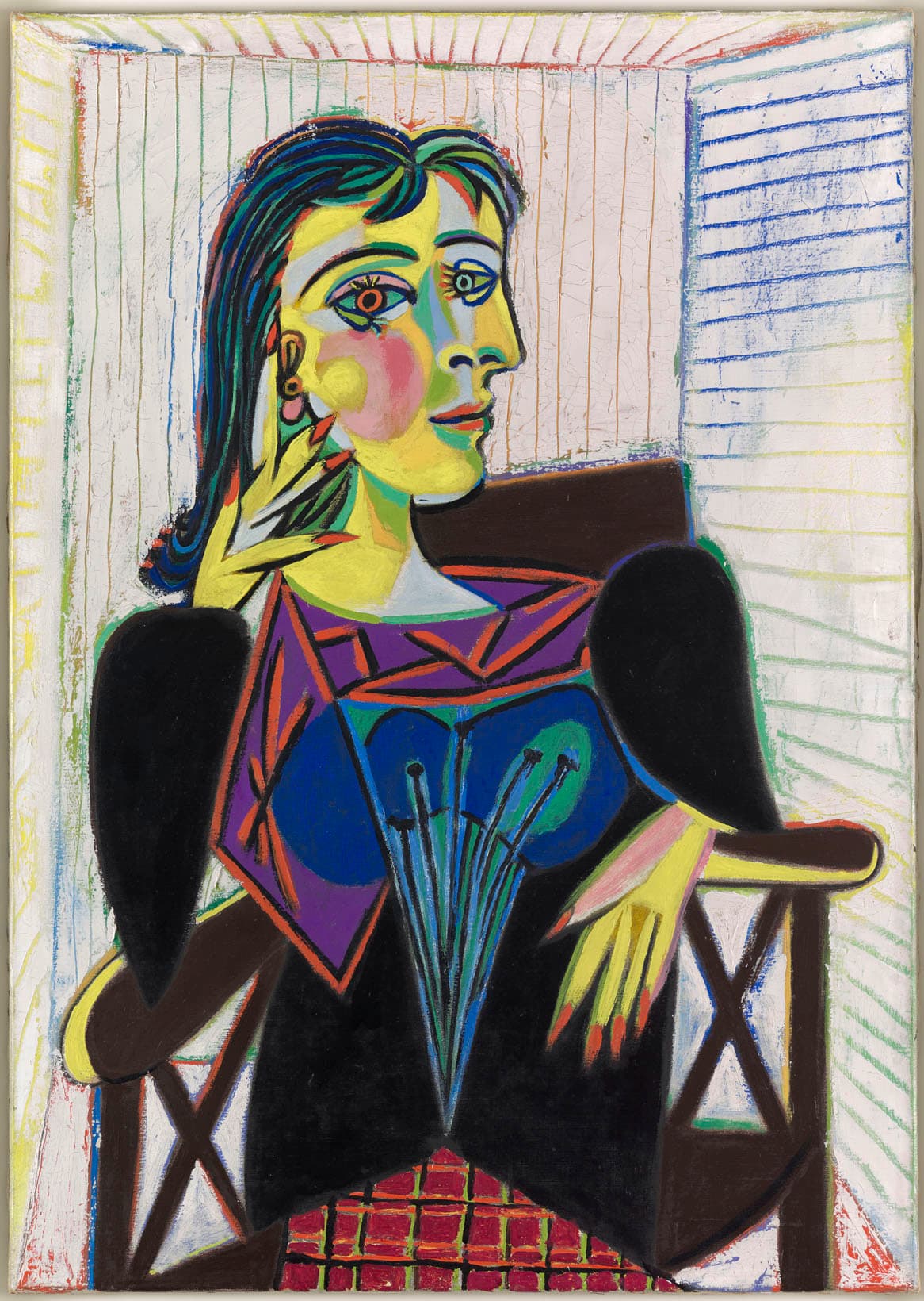 ピカソ《ドラ・マールの肖像》1937年。Musée national Picasso-Paris, Dation Pablo Picasso, 1979. MP158
