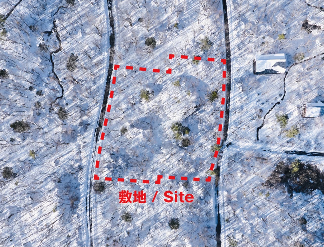 実際の敷地の俯瞰図。