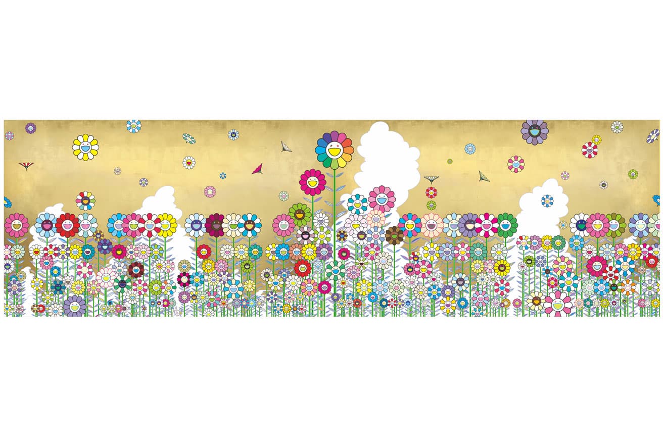 《⾦⾊の空の夏のお花畑》（参考画像）2023年。Ⓒ2023 Takashi Murakami/Kaikai Kiki Co., Ltd. All Rights Reserved.