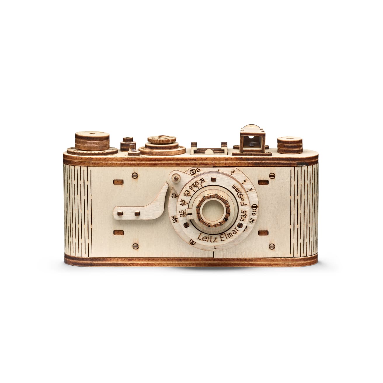 98ピースの木製パズル《3D Puzzle Leica I》。