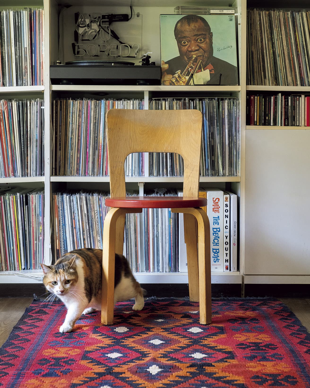 バンドGOMES THE HITMANのボーカル、山田稔明さんの部屋にて。