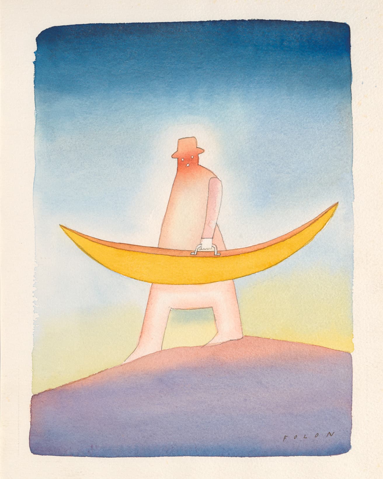 《月世界旅行》1981年 フォロン財団 ©Fondation Folon, ADAGP/PARIS, 2024-2025