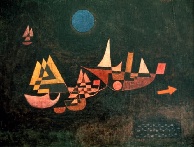 パウル・クレーの作品《The Ships Depart》1927年。