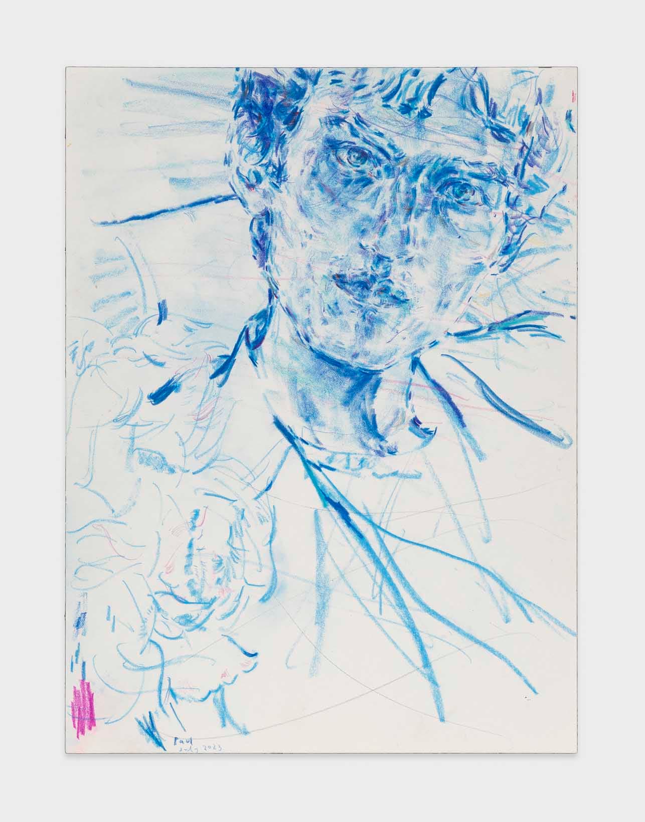 エリザベス・ペイトン《First Drawing of Paul (Paul Olivennes)》 2023 © Elizabeth Peyton Courtesy the artist and David Zwirner
