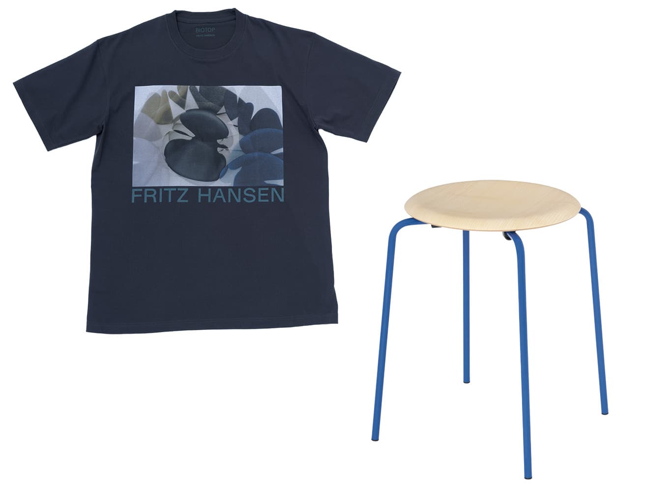 Tシャツ11,000円、スツール42,680円。

