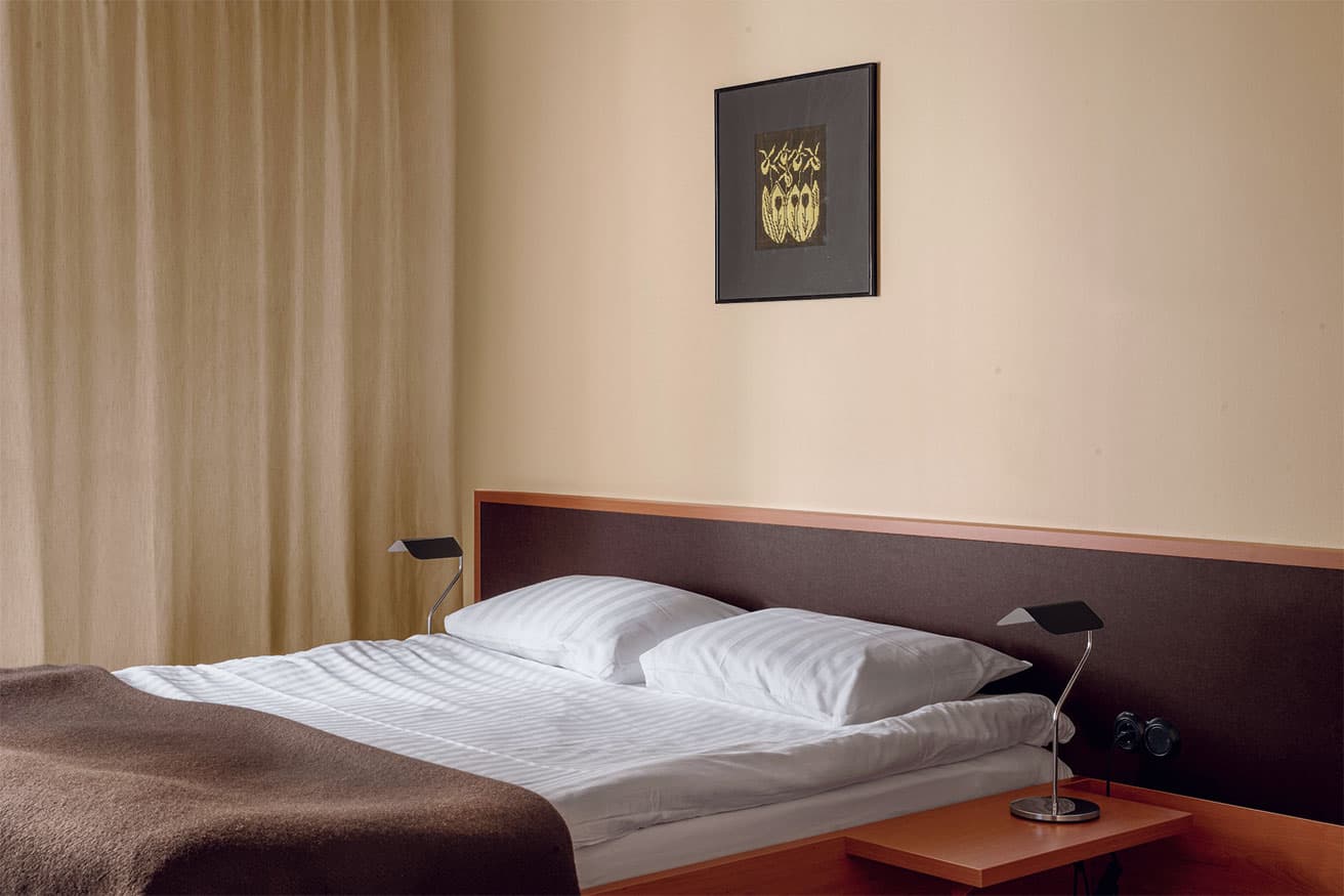 コンパクトながら隅々までデザインに気を配った客室は全5タイプ。