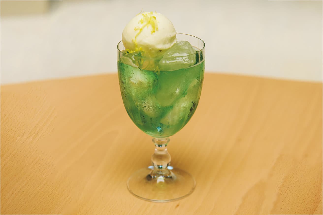 「メロンクリーム＆サイダー」1,100円。