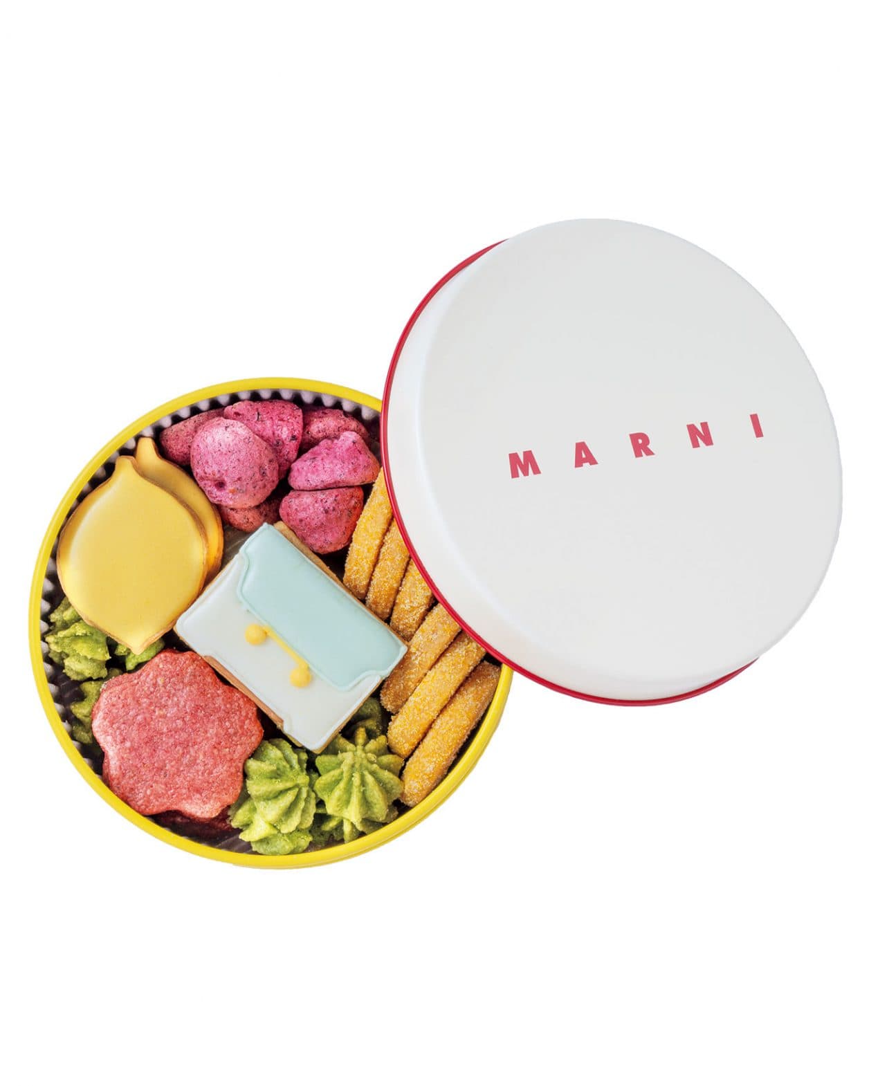 〈Marni〉のクッキー缶が登場。遊び心とデザイン性を両立したギフト。