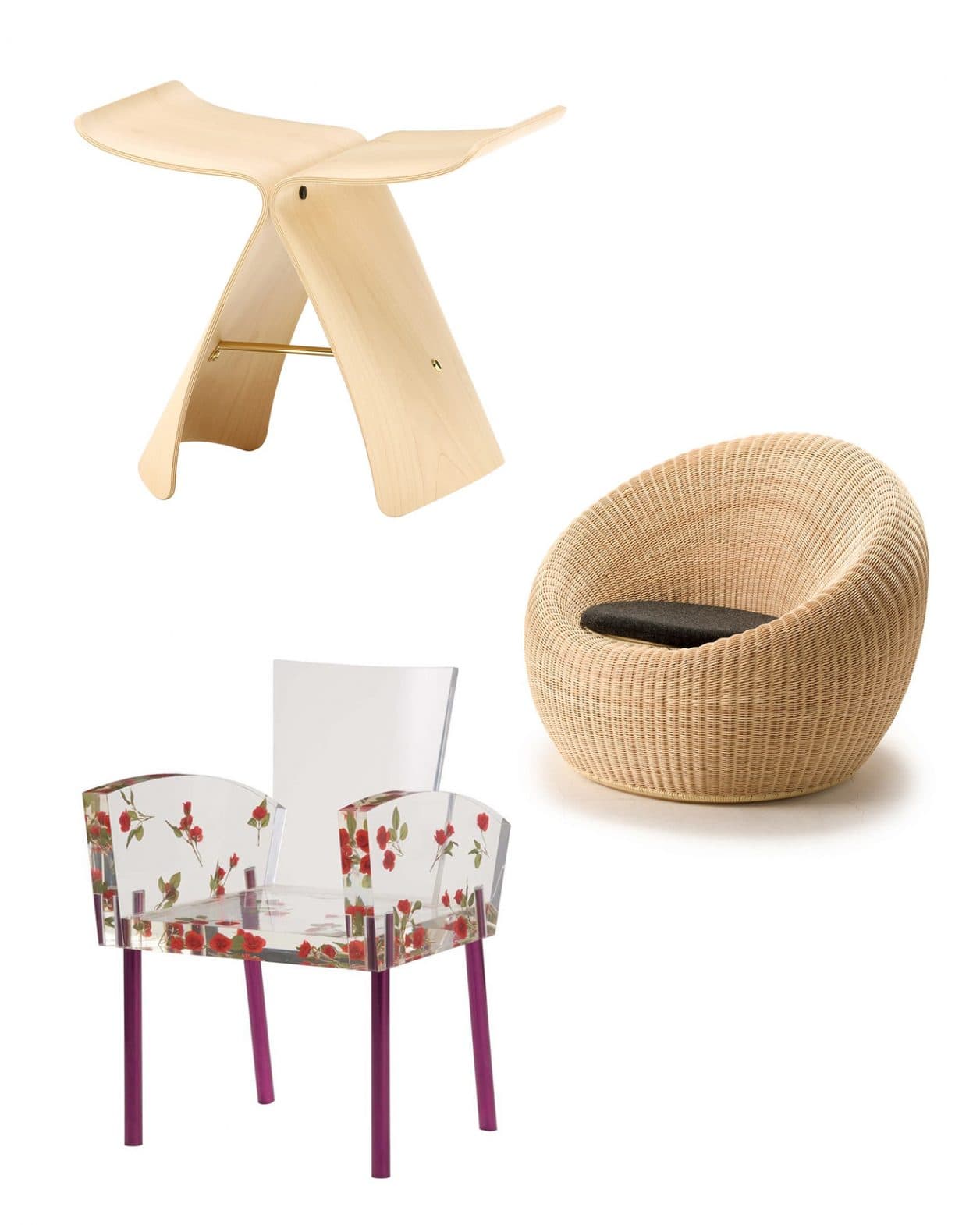 ニューヨーク近代美術館（MoMA）が最初にコレクションに加えた日本人デザイナーによる椅子はどれ？