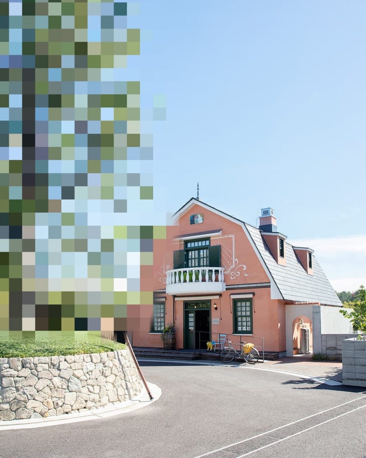 〈ジブリパーク〉の〈地球屋〉前には車道が一周するロータリーがあるが、その真ん中にあるのは何の木？