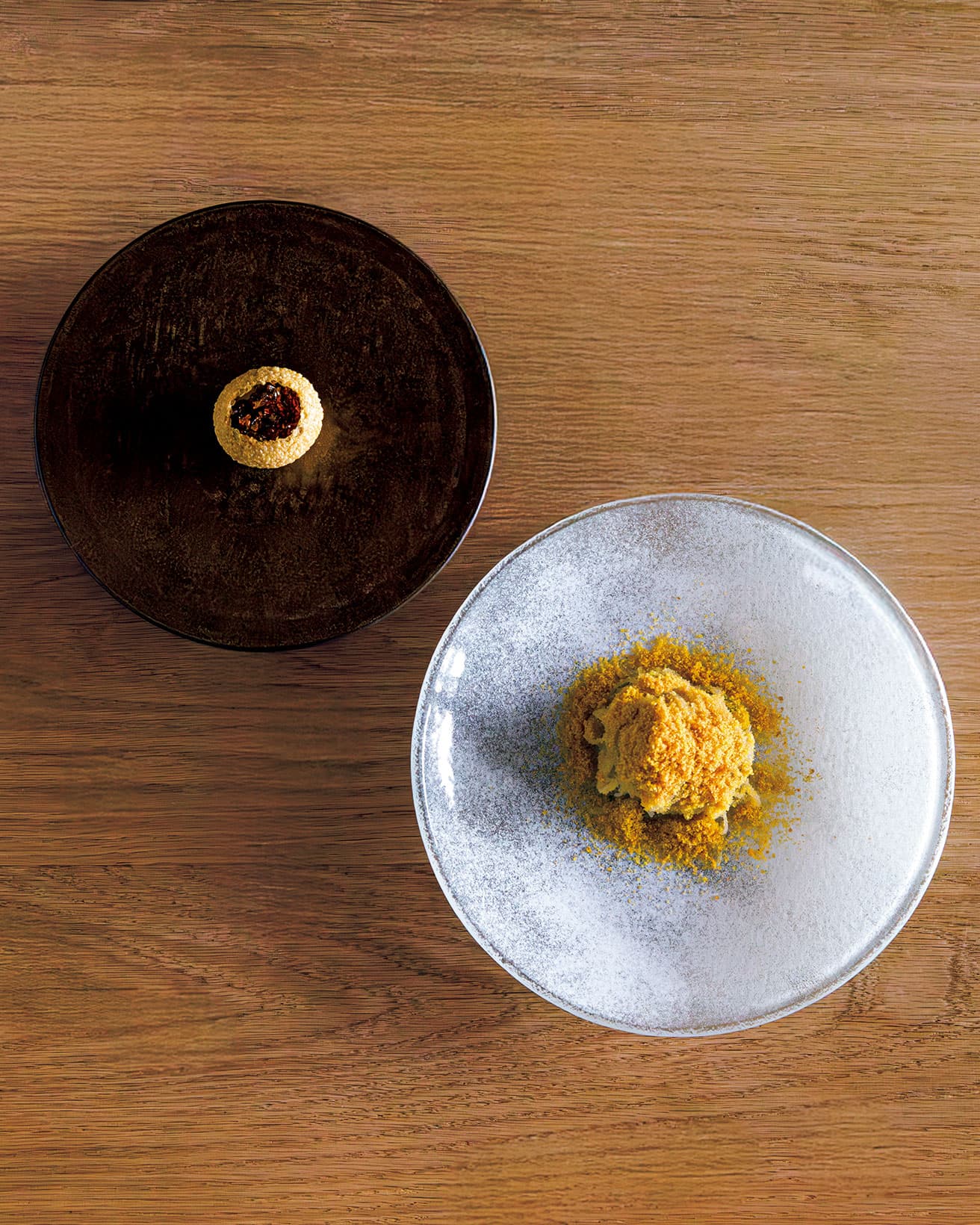 パニプリ ピータン豆腐、ビーフン アオリイカ 生しらす からすみ。