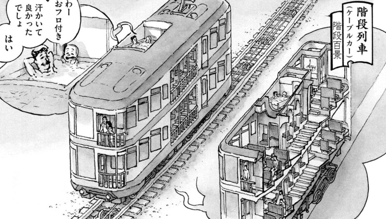 メカ心が凝集した乗り物もいろいろ登場。(c) 山口晃／講談社