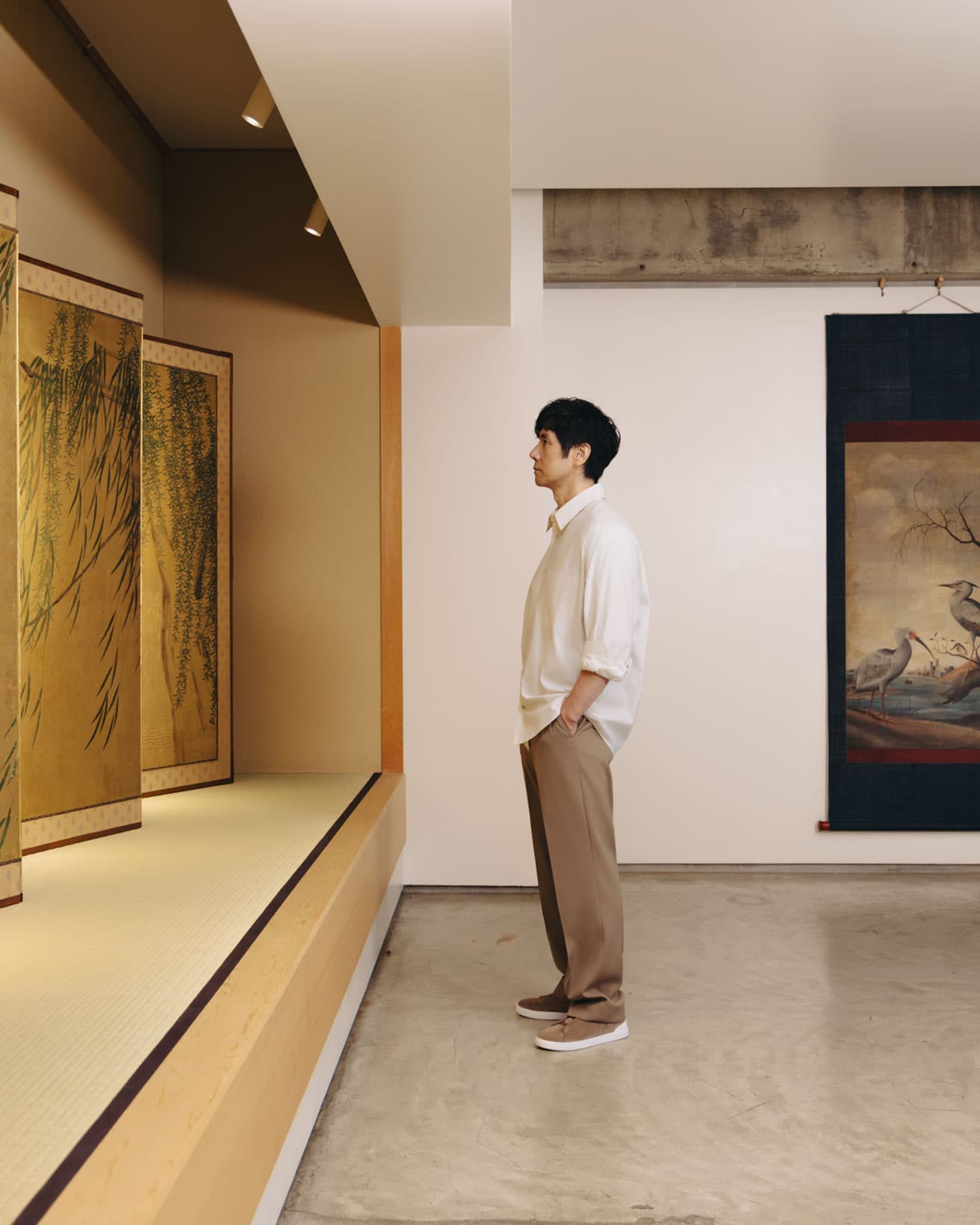屏風や仏像などの大型作品を展示する場として、2009年にオープンした〈ロンドンギャラリー 白金〉。