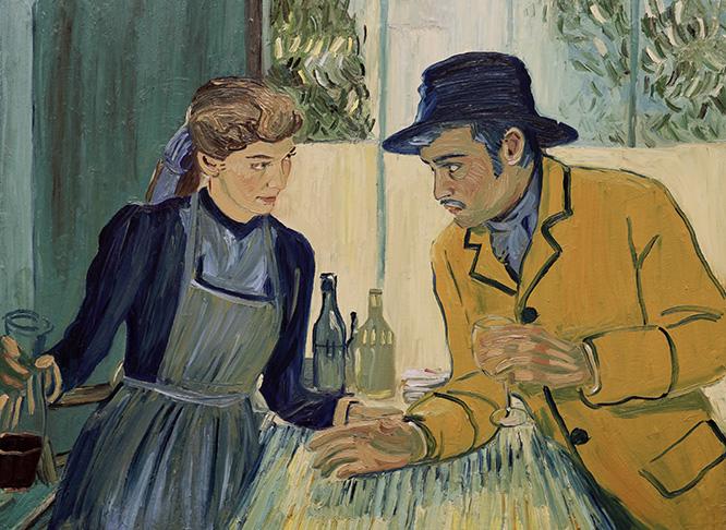 画家の手によって油絵になったアルマン・ルーラン。俳優の特徴も見事にとらえて描かれている。