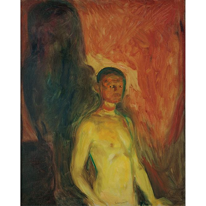 エドヴァルド・ムンク《地獄の自画像》1903年　油彩、カンヴァス　82×66cm