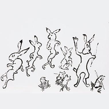柚木沙弥郎が《鳥獣戯画》を描いたら？