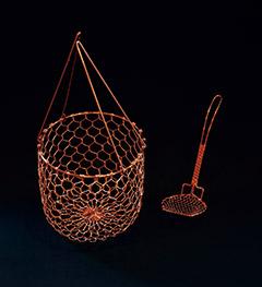 Copper Hanging Basket by Tsujiwa Kanaami
