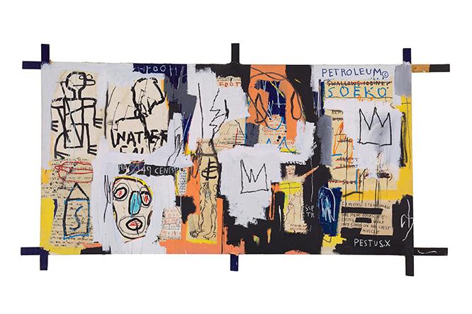 ジャン＝ミシェル・バスキア  Fooey, 1982  Acrylic paint, oilstick, spray, ink and paper on canvas  178 x 335.6 cm  Collection of The Museum of Art, Kochi  Artwork © Estate of Jean-Michel Basquiat.  Licensed by Artestar, New York