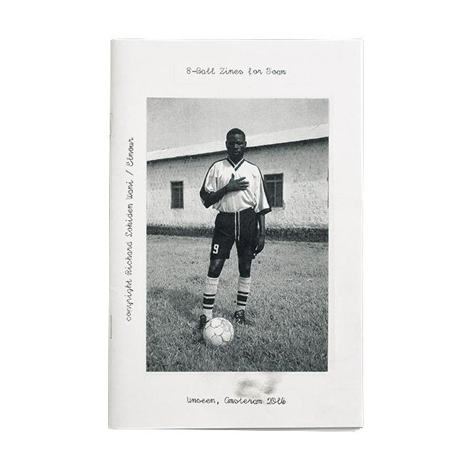 『8-Ball Zine』　Richard Lokiden Wani  「五大陸で別々の写真家にポートレートを撮ってもらう企画で、これはスーダン。印刷はコピー機、文字はタイプライターで」