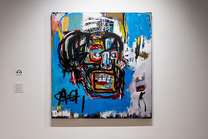 ジャン＝ミシェル・バスキア 《Untitled》1982年。ZOZO前社長、前澤友作氏が所蔵する1点。骸骨が叫んでいるようにも見える、初期の傑作。　  Yusaku Maezawa Collection, Chiba  Artwork © Estate of Jean-Michel Basquiat.  Licensed by Artestar, New York
