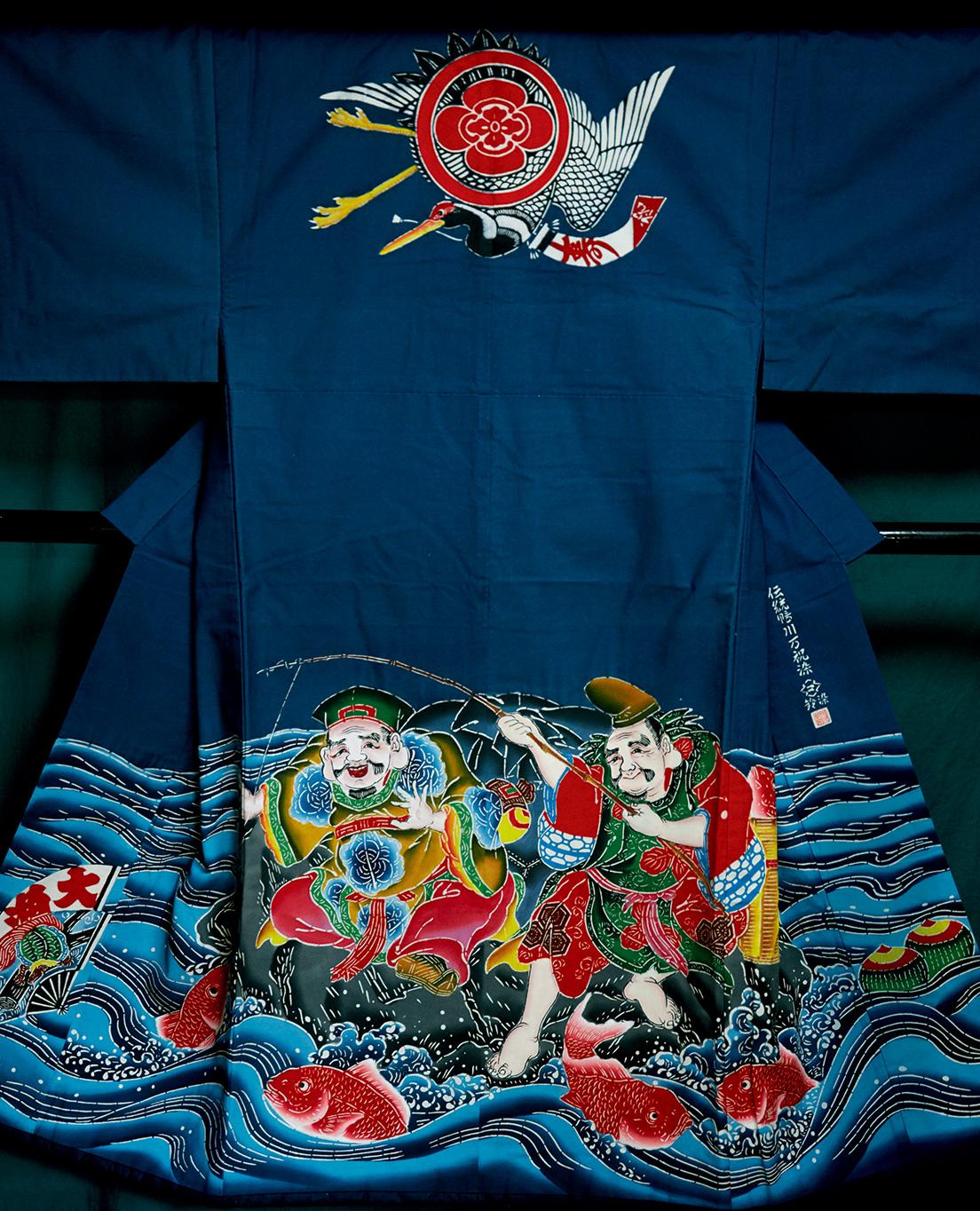 Buying No.30【 萬祝染の長着 】民漁師の町で生まれた縁起のいい“祝い着”。