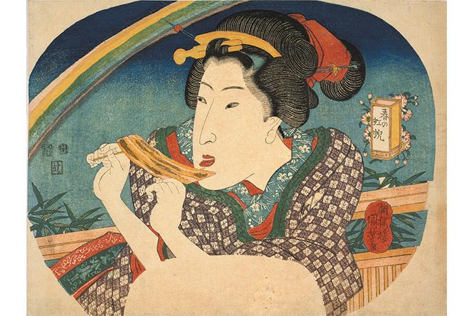『春の虹蜺』歌川国芳、天保7年（1836）、個人蔵
