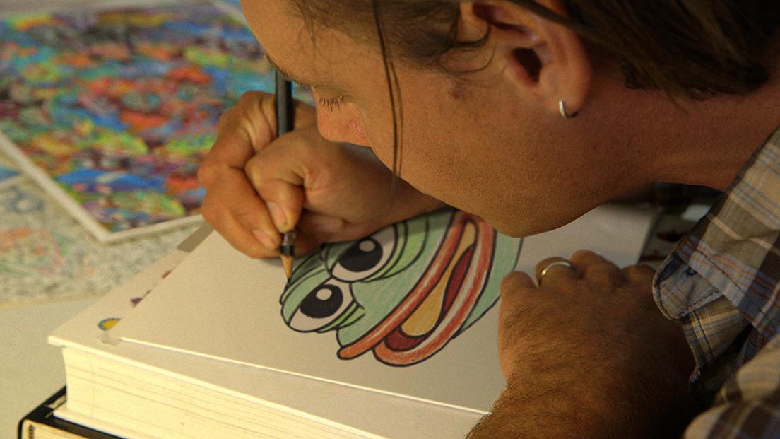 幼い頃からカエルを絵のモチーフにしてきたマット・フューリー。絵描きソフトでさまざまなキャラクターを描く中で生まれたのが「ペペ」だったという。（C）2020 Feels Good Man Film LLC