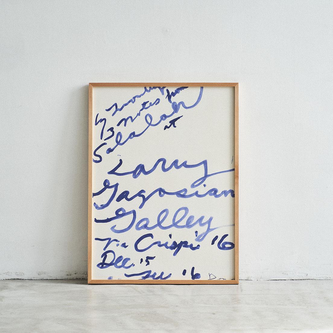 サイ・トゥオンブリー『Three Notes from Salala』展（2007〜08年、ローマ、ガゴシアン・ギャラリー）ポスター140,000円（オーク額装付き）。