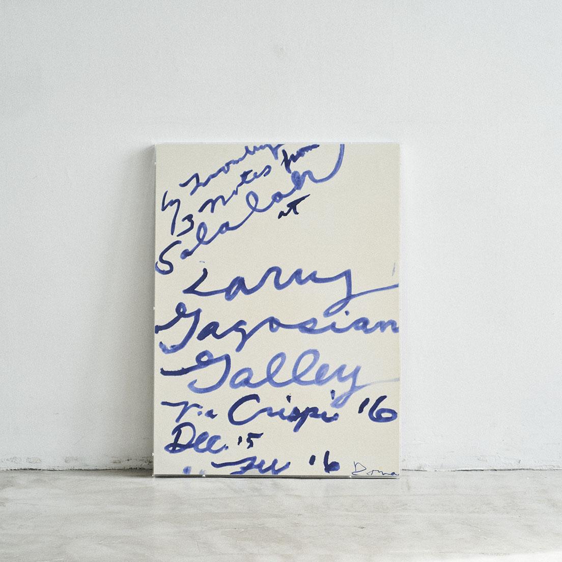 サイ・トゥオンブリー『Three Notes from Salala』展（2007〜08年、ローマ、ガゴシアン・ギャラリー）ポスター165,000円（アクリル額装付き）。