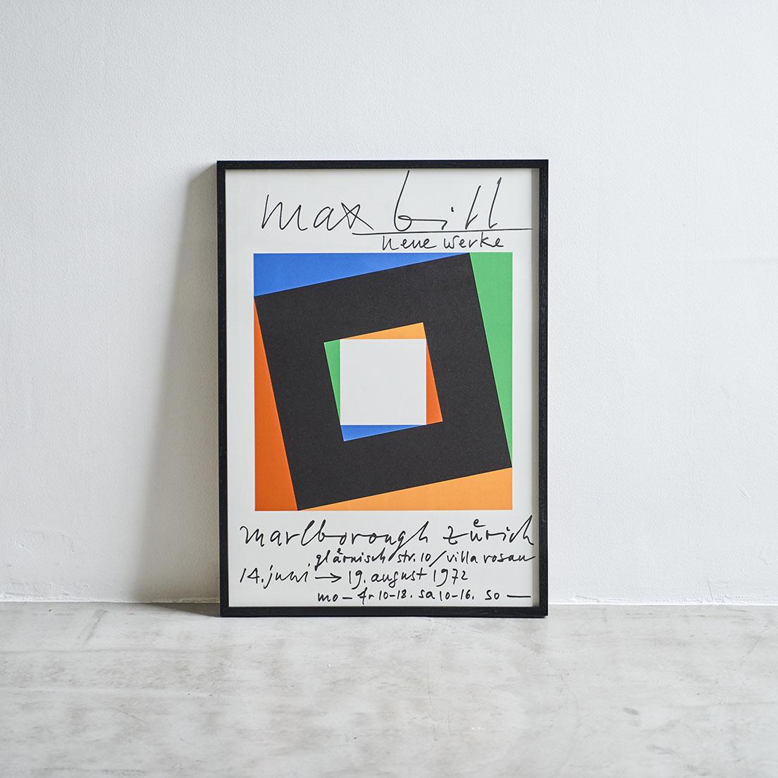 1972年、スイス〈Marlborough Galerie〉で開催された、マックス・ビルのエキシビションポスター。