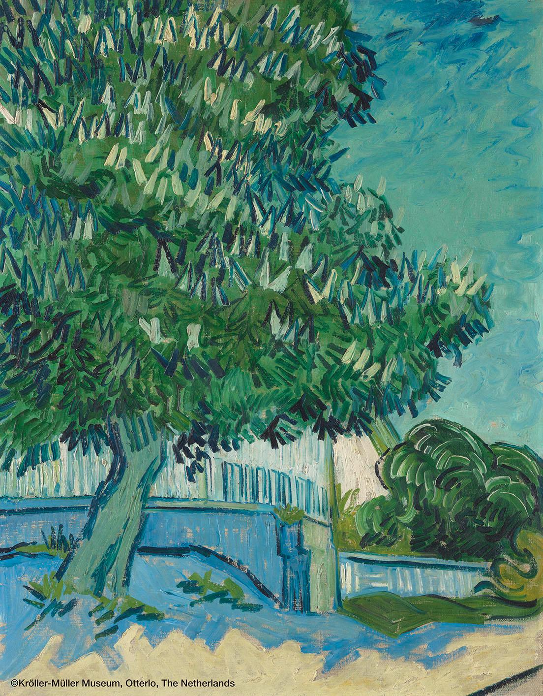 フィンセント・ファン・ゴッホ 《花咲くマロニエの木》 1890年5月22-23日　油彩、カンヴァス　63.3×49.8cm　クレラー=ミュラー美術館蔵　