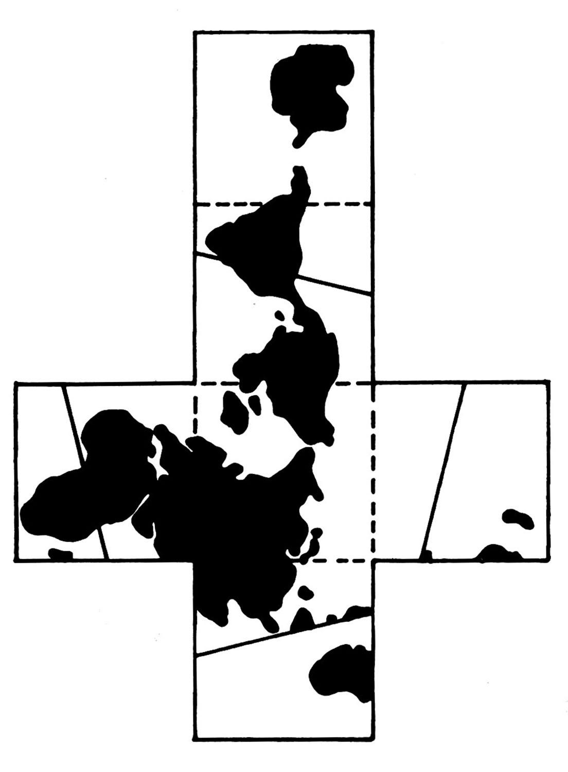 《サイコロ世界地図》1942年 ⓒ吉阪隆正 