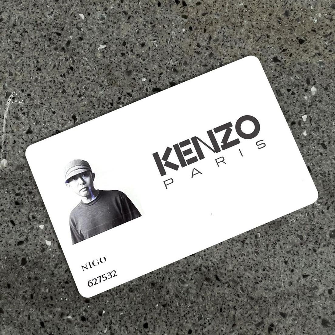 NIGO®とKENZOのInstagramにポストされたIDカード。