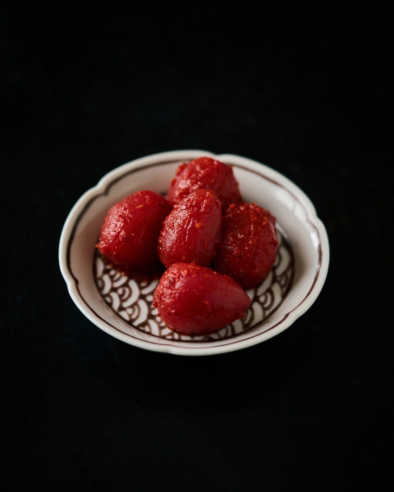 【365日豆皿つまみ】ミニトマトのキムチ｜3月 キム・ナレの韓国つまみ