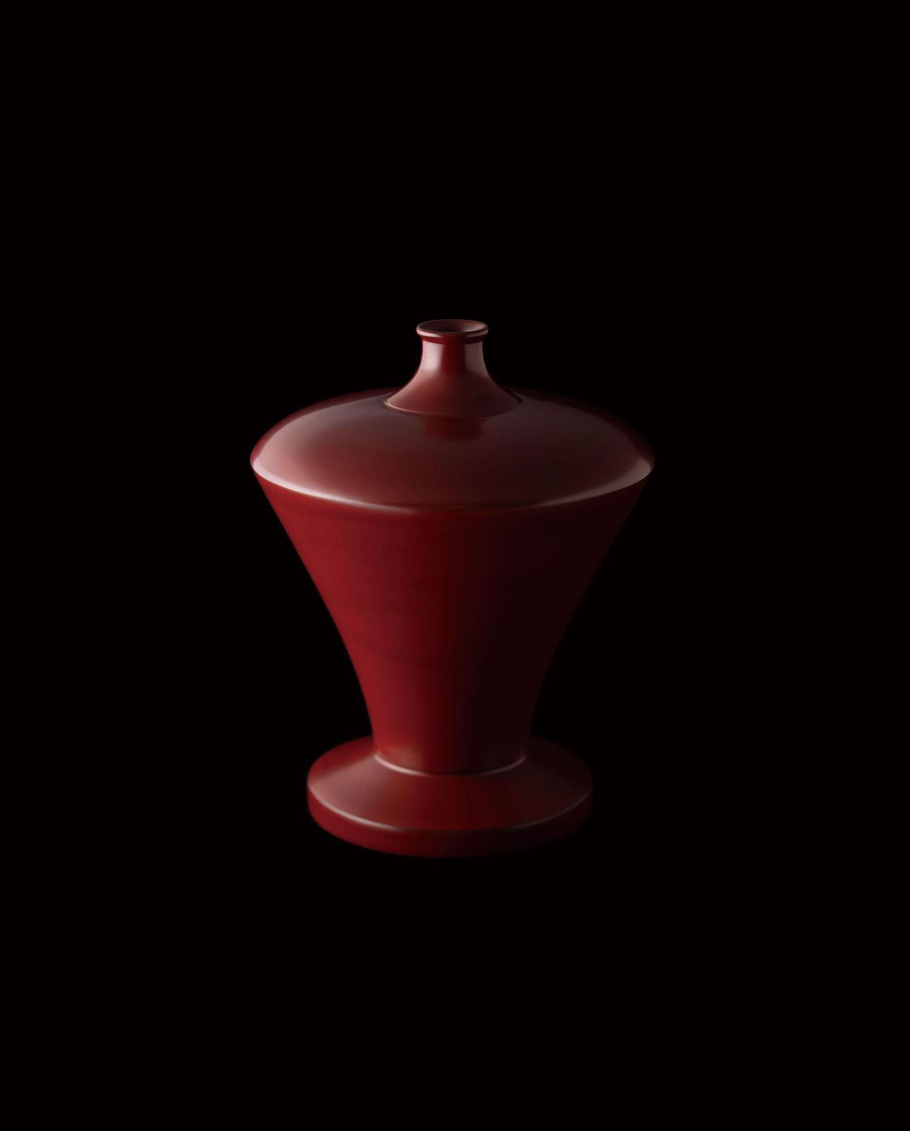 《瓶子 大 赤》264,000円（径18×高さ22cm、口径3cm）
