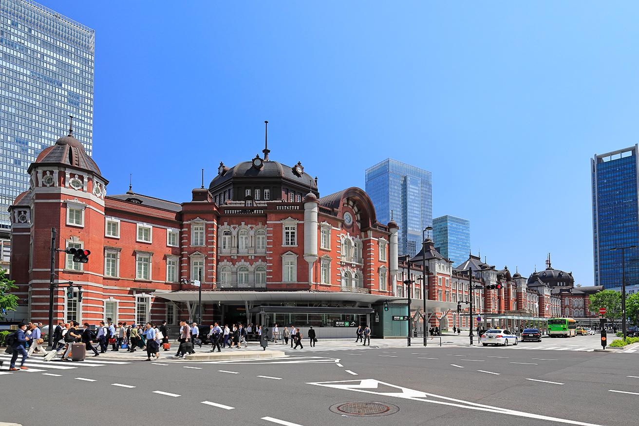 〈東京停車場〉（現東京駅丸の内駅舎）（1914年）重要文化財。ⒸAflo